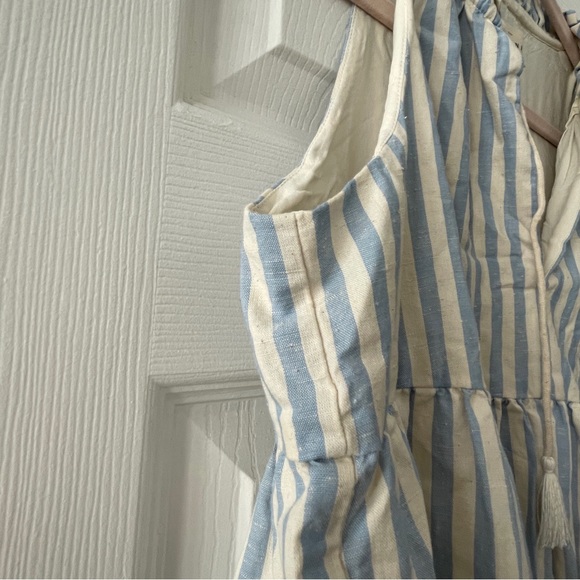 Sezane Arielle dress blue white stripe size 38 - Picture 6 of 10